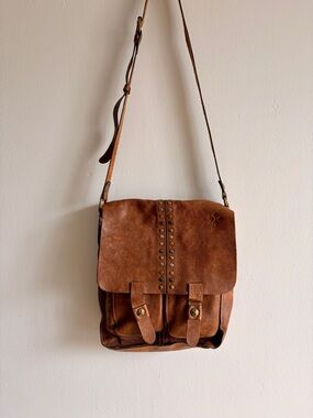 Patricia Nash Leather Crossbody Bag in Brown Vintage
